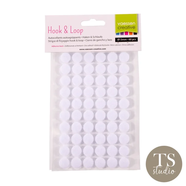 Selvkl�bende velcro - �13mm (60stk)